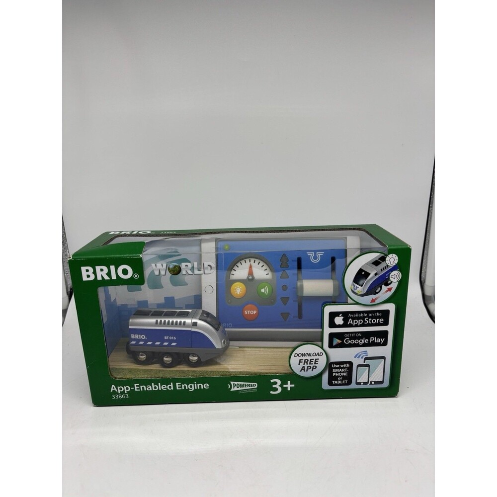 Brand New Brio World App-Enabled Wooden Train Engine In Package 33863
